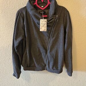 Suvimuga Dark Gray Zip-Up Jacket